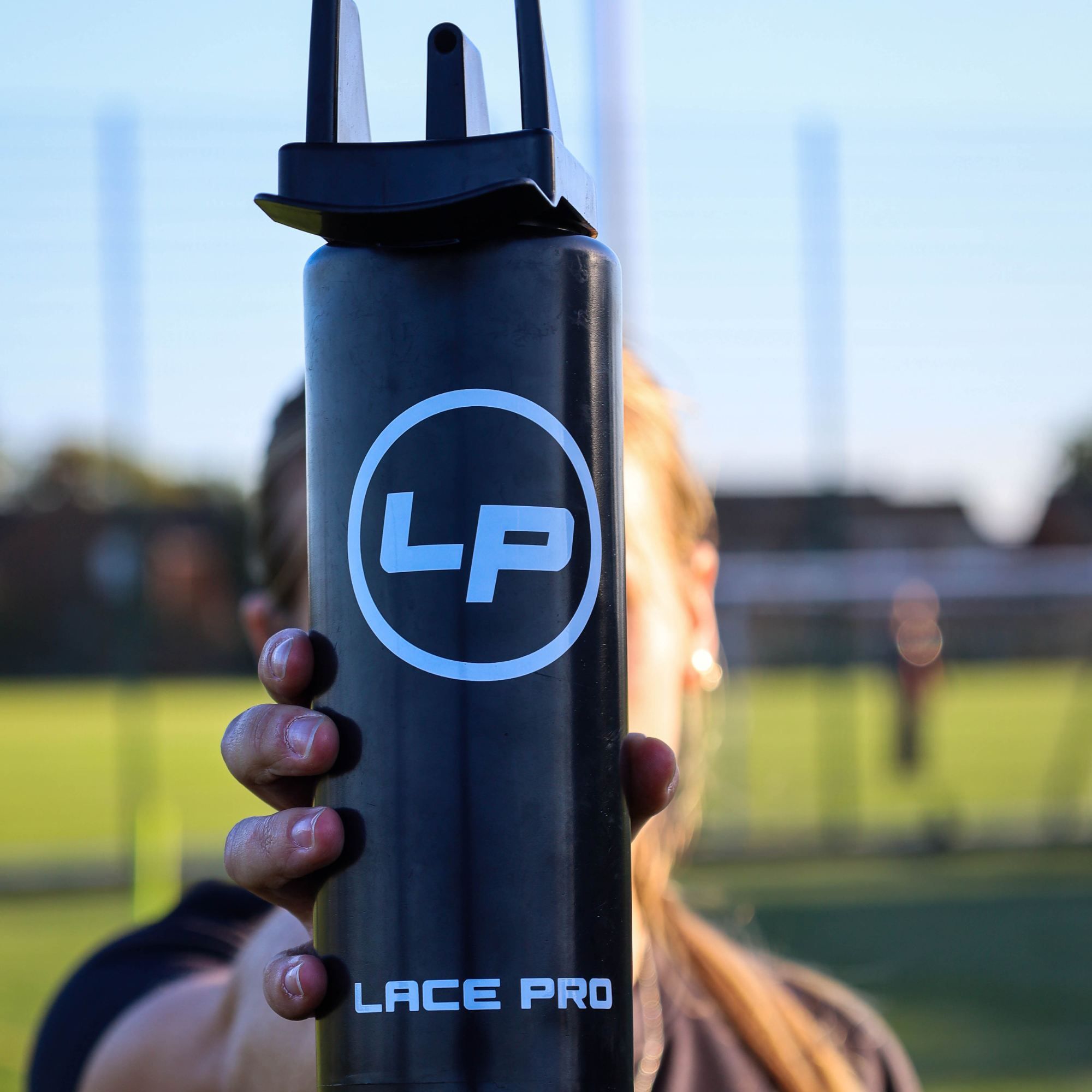 Lace Pro Black Water Bottle