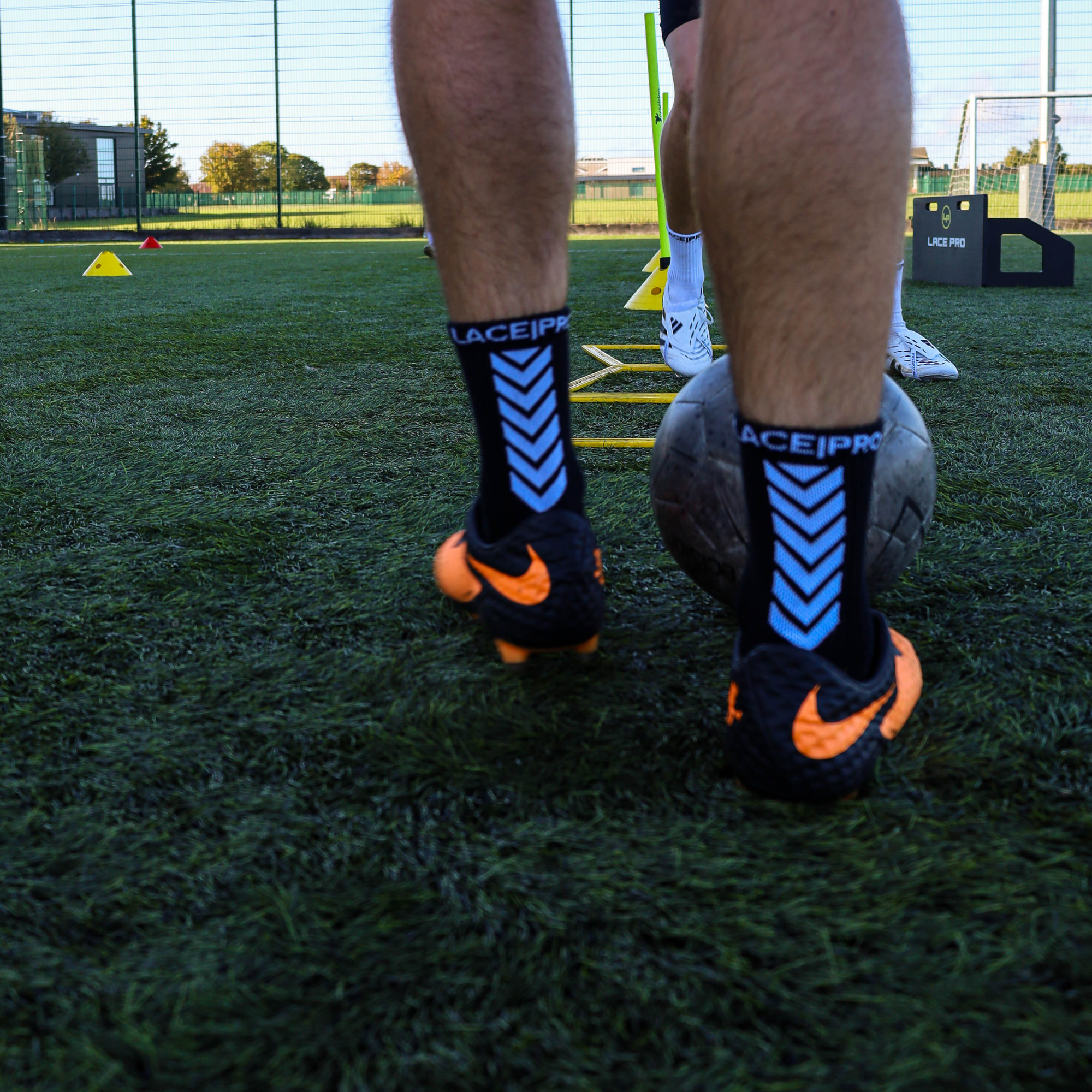 Lace Pro Sports Grip Socks Black