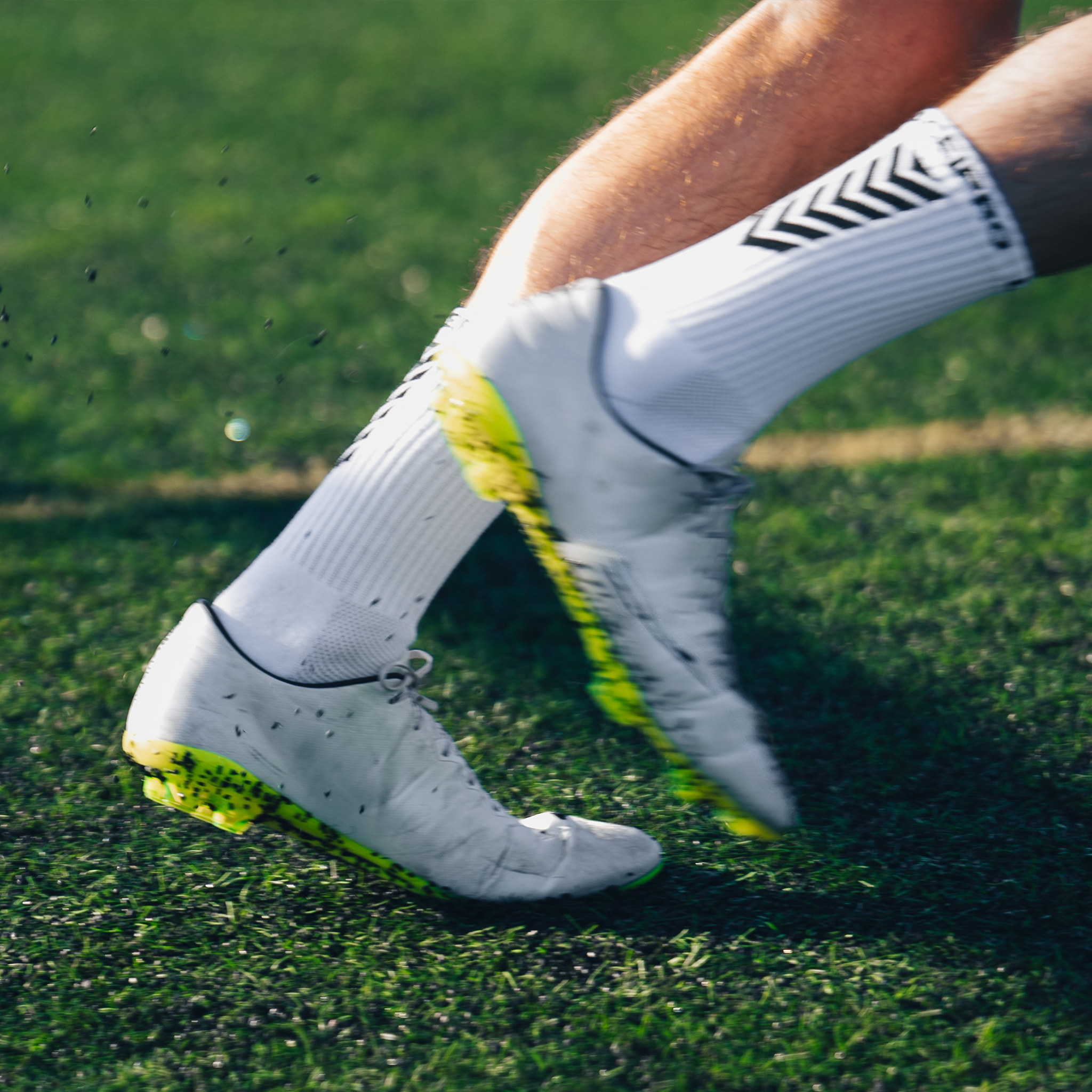Lace Pro Sports Grip Socks White