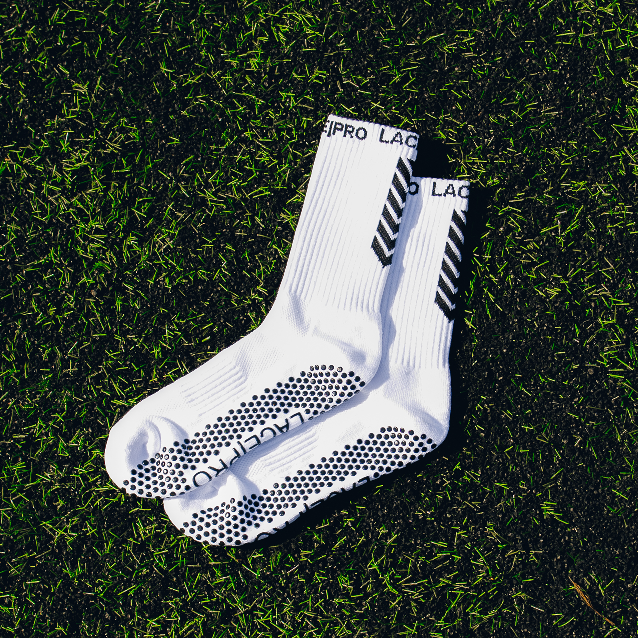 Lace Pro Sports Grip Socks White